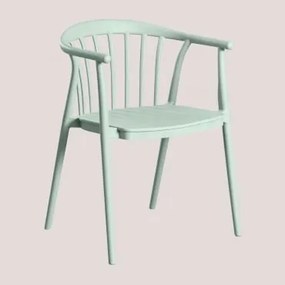Pack 4 sedie da giardino impilabili Ivor Celadon - Sklum