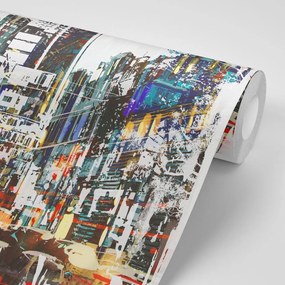Carta da parati autoadesiva – Panorama astratto della città