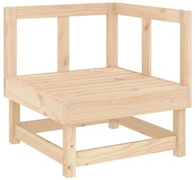Set salotto da giardino 7 pz in legno massello di pino