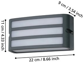 Illuminazione esterna LED da parete (altezza 11 cm) CAMARDA - EGLO