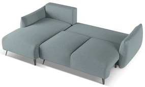 Divano angolare azzurro (con penisola a sinistra) Malie – Makamii