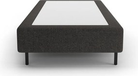 Letto singolo imbottito nero senza testiera 90x200 cm Whale – Micadoni