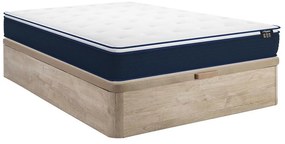 Set 160x200cm Rete vano Naturale chiaro + Materasso molle insac. e topper integrato sp.24cm - ALTIER di YSMÉE