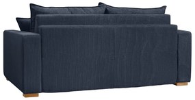 Divano in blu scuro allungabile con rivestimento in velluto a coste 225 cm Augustin – Bobochic Paris