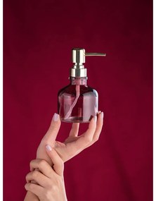 Dispenser per sapone rosa scuro in vetro 200 ml Atessa – Wenko