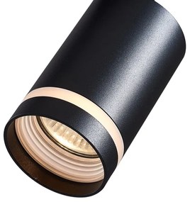 Faretto per sistema a binario PIPE 1xGU10/25W/230V nero
