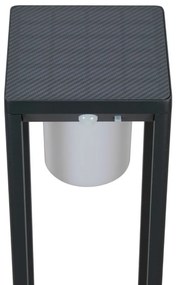 Paletto Lanterna Solare 80cm Nero con Sensore + Picchetto Colore  Bianco Naturale 4.000K