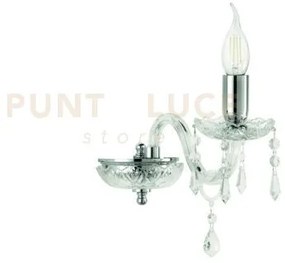 Dallas/1 applique cromo e cromo 1 luce attacco e14 h.25cm