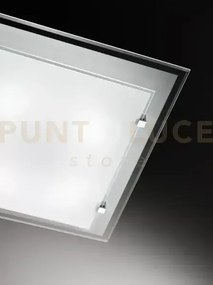 Plain plafoniera in vetro bianco led 40w cct 3000k 3500k 4000k cri?...