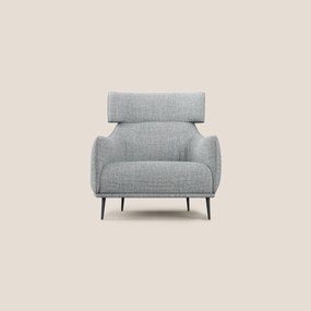 Zelda Poltroncina dal design moderno in morbido tessuto impermeabile T06 grigio