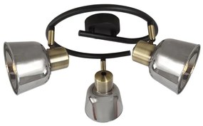 Klausen KL163004 - Luce Spot SMOKY 3xE14/9W/230V nero/ottone/grigio