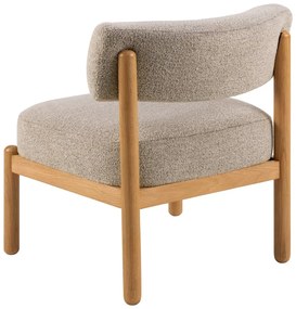 Poltrona beige in tessuto bouclé Burley - Actona