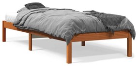 Giroletto Senza Materasso Marrone Cera 90x200 Cm Massello Pino /