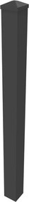 Palo per cancello MAIA in alluminio finitura verniciato Grigio H 250 cm x L 12 cm x P 12 cm