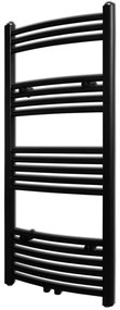 Radiatore Centrale Portasciugamano Curvo Nero 500 X 1160 Mm /