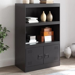 Credenza Nera 67x39x107 Cm İn Acciaio /