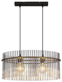 Globo 15698H3 - Lampadario a sospensione con filo GORLEY 2xE27/60W/230V nero