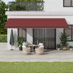 Tenda Da Sole Retrattile Automatica Bordò 600x300 Cm /