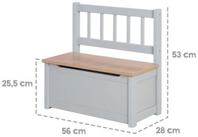 Panca per bambini grigio tortora Woody – Roba