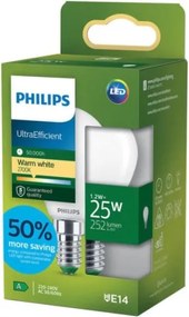 Lampadina LED ULTRAEFFICIENT Philips P45 E14/1,2W/230V 2700K