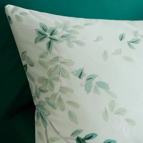 Biancheria da letto bianca/verde in cotone per letto matrimoniale 200x200 cm Scenic Leaves – RHS