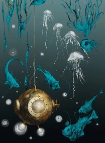 Edmond Petit Meeres-Tapete Nautilus gauche - Noir