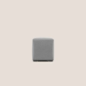 Cube pouf in microfibra smacchiabile T11 grigio