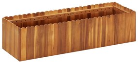 Letto Rialzato Da Giardino 100x30x25 Cm İn Massello Di Acacia /