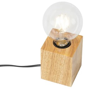 Lampada da tavolo rustica in legno naturale - Bloc