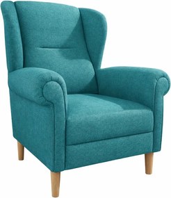 Poltrona con braccioli turchese Swan – Ropez