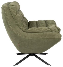 Poltrona in velluto verde Vince - Dutchbone