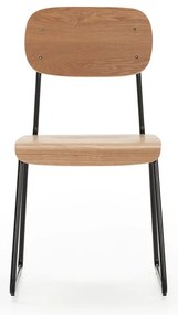 Set di sedie da pranzo color legno naturale effetto frassino 2 pz Aira - Marckeric