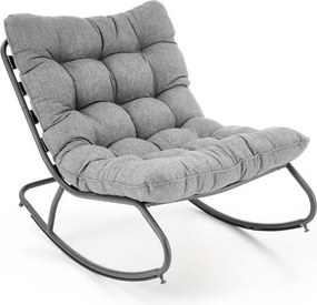 Poltrona a dondolo Gatto in grigio - H70 cm