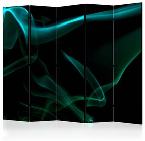 Paravento design Blue smoke waves II [Room Dividers]