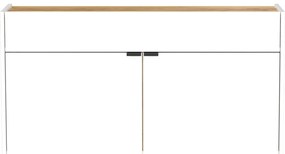 Scarpiera da appendere bianca con cassetti effetto rovere Ameca - Germania