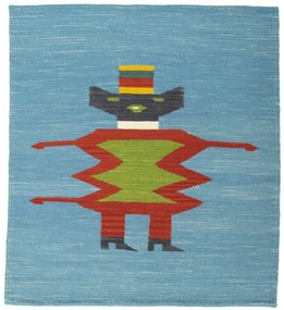 Kilim Tappeto orientale 90x100 (Tacchino) Tessuto A Mano
