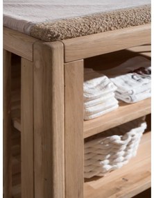 Cassettiera per bambini di colore naturale in rovere massiccio con fasciatoio 100x95x55 cm Forrest – Vipack