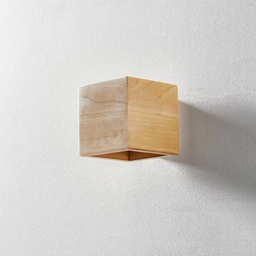 Euluna Applique Ara a cubo di legno