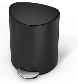 Cestino in metallo nero opaco con pedale 6 L - simplehuman