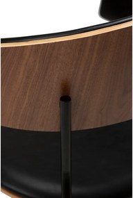 Sedia da pranzo nera/colore naturale scuro con braccioli Crib – DAN-FORM Denmark