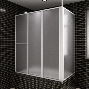 Schermo Box Doccia A L 70 X 120 X 137 Cm 4 Pannelli Pieghevole /