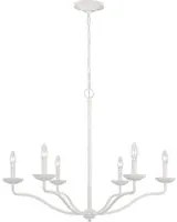 Lampadario Classico Annie Acciaio Bianco Gesso 6 Luci E14