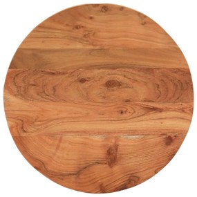 Piano Per Tavolo Ø60x3,8 Cm Rotondo İn Legno Massello Di Acacia /