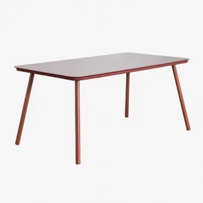 Tavolo da Giardino Rettangolare in Vetro e Alluminio (160x90 cm) - Sklum