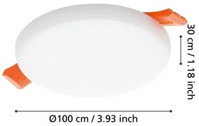 Eglo 900963 - Lampada LED da incasso per bagni RAPITA 5,5W/230V diametro 10 cm IP65