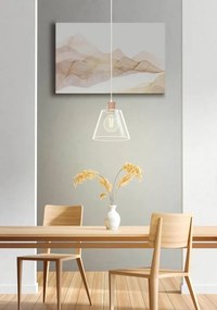 Lampadario Moderno Copley oro paralume trasparente E27 Ø20cm EGLO