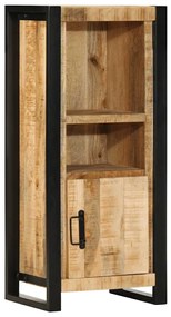 Mobiletto Da Bagno 40x30x90 Cm Legno Massello Mango Grezzo /