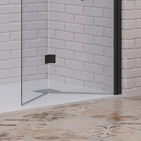 Doccia walk in a libro 90 cm colore nero | KSW7000N - KAMALU