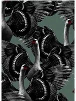 Studio Lisa Bengtsson Tapete Swan Lake - Green