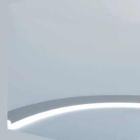 Cornice Pitturabile Curva Flessibile da Parete per Strisce LED - 2m Variante Lunghezza 2 Metri